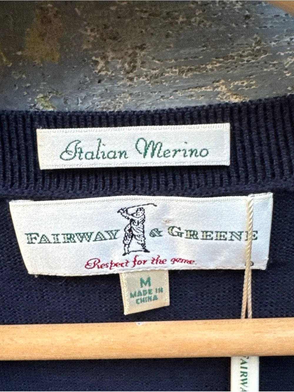 NWT Fairway & Greene Italian Merino Sweater Vest Men's Medium V Neck Golf